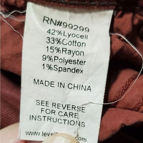 Nordstrom Level 99 Rust Liza Skinny Jeans - Picture 6 of 7